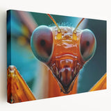 Side view of a stretched canvas featuring a close-up image of a bird in muted earth tones, ideal for kitchen wall art.