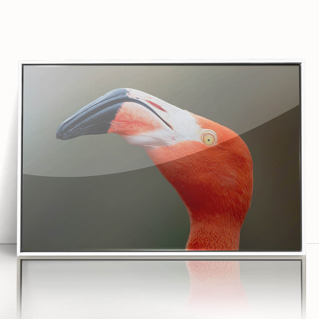 Art deco poster of birds in flight, featuring soft pastel colors on a framed acrylic, ideal for nursery wall art.