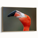 Framed canvas of a vintage-style landscape featuring a black bird in flight, set against muted earth tones.