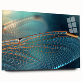 Close-up of a bird in muted earth tones on a large acrylic glass, suitable as bedroom or dining room art.