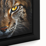 Extra large framed canvas featuring a close-up of a colorful, textured bird, ideal for living room decor.