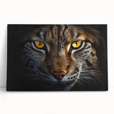 Black and white close-up image of a bird on stretched canvas, suitable as kitchen wall art or bedroom decor.