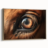 Framed canvas featuring a close-up of a bird in muted earth tones, ideal for bedroom wall art.