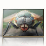 Mid-century modernist art of birds in flight, framed acrylic in gold, muted earth tones, ideal for nursery wall decor.