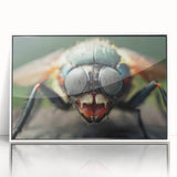 Art deco poster of birds in flight, framed acrylic, with pastel shades ideal for nursery wall art.