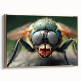 Framed canvas of a vintage-style black landscape painting featuring birds, ideal for bedroom wall art.