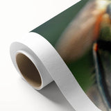 Art deco poster of birds in soft pastel shades on rolled canvas, ideal for nursery wall art.