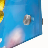 Close-up acrylic print of birds in flight, using muted earth tones.