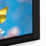 Extra large framed canvas featuring a close-up of a colorful bird, ideal for living room decor.