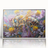 Art deco poster of birds in flight, framed acrylic with a white border, in soft gray tones, ideal for nursery wall decor.