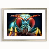 Textured art print of abstract birds in muted earth tones, framed in silver, ideal for bedroom wall decor.