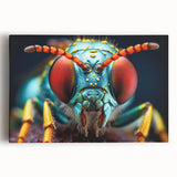 Black and white close-up photograph of a bird on stretched canvas, ideal for kitchen wall art.