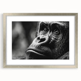 Textured art depicting a close-up of a bird, rendered in muted earth tones on a framed silver mat.