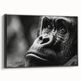 Black and white framed canvas featuring a close-up of a bird, ideal for bedroom wall decor.
