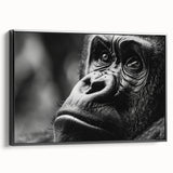 Black and white framed canvas featuring a close-up of a bird, ideal for bedroom wall decor.