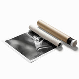 Extra large rolled print of a close-up hummingbird with vibrant green and red tones, ideal for classy bathroom wall art.