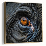 Framed canvas featuring a close-up of a bird in silver and gold tones, ideal for bedroom wall decor.