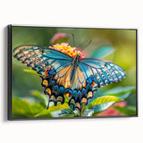 Black and white wall art of a bird in flight on framed canvas, ideal for bedroom landscape decor.