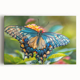 Black and white photo of a bird on stretched canvas, ideal for kitchen wall art.