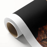 Art Deco style poster of colorful birds on a branch, printed on rolled canvas, ideal for nursery wall art.