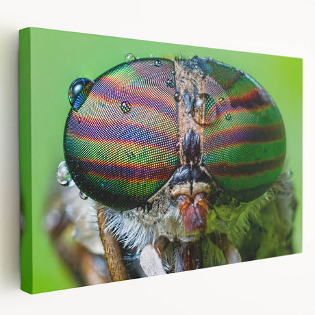 Close-up image of a bird on a stretched canvas, featuring soft gray and white tones, ideal for kitchen wall art.