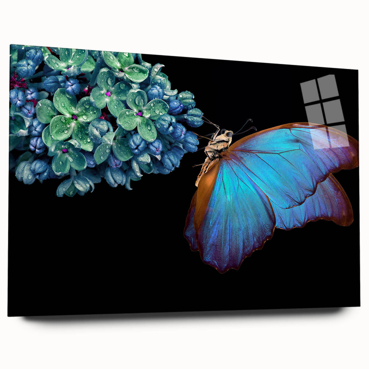 Large abstract wall art of birds in flight, using muted earth tones on acrylic glass, ideal for bedroom or dining room decor.