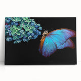 Large black and white photo of a bird on stretched canvas, ideal for kitchen wall art or bedroom decor.