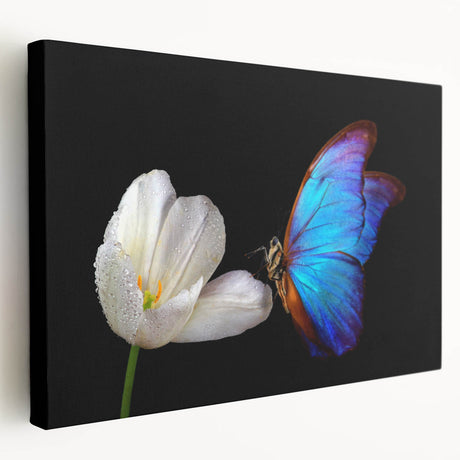 Close-up of a bird in vibrant greens and blues on a stretched canvas, suitable for kitchen wall art.