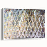 Vintage poster art of a colorful bird on a black background, framed canvas, suitable for extra large living room wall.