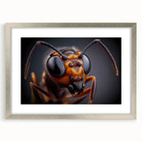 Textured art print of abstract birds in muted gray and blue tones, framed in silver, ideal for bedroom art.