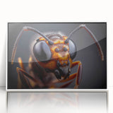 Art deco poster of birds in flight, using muted pastel colors on framed acrylic, ideal for nursery wall art.