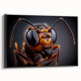 Black and white framed canvas of a bird in flight, ideal for bedroom wall art in a vintage poster style.