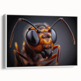 Vintage poster art of colorful birds on a black background, framed canvas, suited for extra large living room wall.