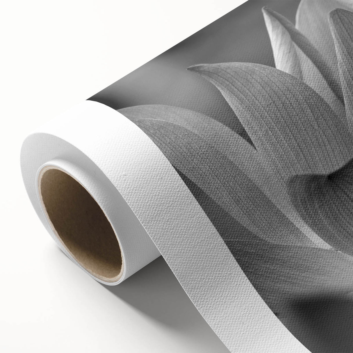 Art Deco floral design in pastel colors on rolled canvas, ideal for nursery wall art.