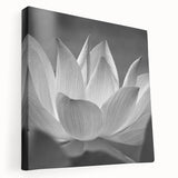 Close-up floral design on stretched canvas with vibrant pink and green tones, ideal for kitchen wall art.