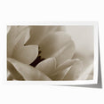 Close-up floral print in soft pastel shades on rolled canvas, suitable for dining room or bathroom wall decor.