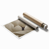 Extra large rolled print featuring close-up floral art in soft pastel shades.