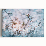 Black and white close-up floral photograph on stretched canvas, suited for kitchen wall art.