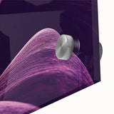 Mid-century modernist large abstract floral art in muted earth tones on acrylic glass, ideal for dining room ambiance.