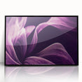 Large abstract wall art featuring vibrant floral designs in a black framed acrylic, ideal for modern living room decor.