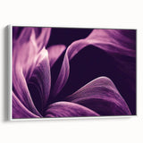 Vintage poster art of colorful florals against a black background, framed canvas, suitable for living room decor.