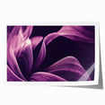 Close-up floral art on rolled print, featuring vibrant pink and green tones, ideal for dining room or bathroom decor.