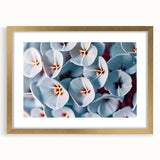 Extra large abstract art print with textured florals in pastel hues, framed in gold, ideal for living room decor.
