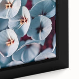 Extra large black wall art featuring a close-up of colorful, textured florals, ideal for living room decor.