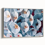 Landscape art painting of colorful florals on a black background, framed in silver, ideal for living room decor.