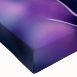 Close-up black and white landscape painting on stretched canvas, featuring a detailed floral design.