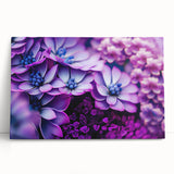 Black and white floral close-up on stretched canvas, ideal for kitchen wall art or bedroom ambiance.