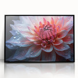 Large abstract wall art featuring vibrant floral designs in a black acrylic frame, suitable for modern living room decor.