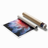 Extra large rolled print of detailed floral art in soft pastel shades, suitable for classy bathroom wall art.