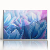 Acrylic print of a floral design in art deco style with muted pastel colors, ideal for nursery wall art.